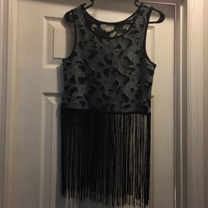 Paper Crane Fringe Top